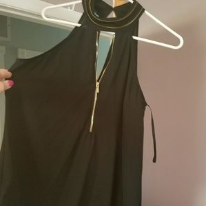 Halter top/blouse zipper front